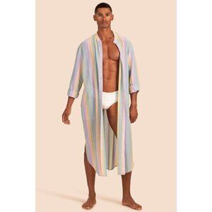MR TURK by TRINA TURK Reyes Caftan ~ Multi - Color Striped Print Small/Medium